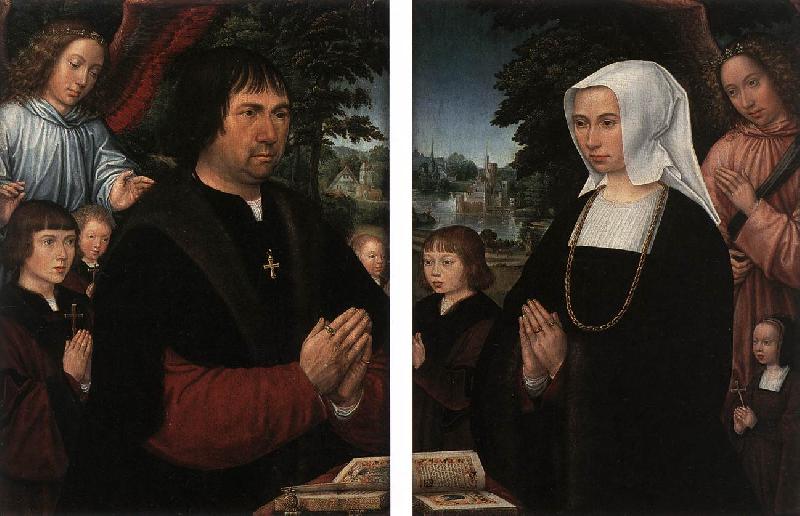 HORENBOUT, Gerard Portraits of Lieven van Pottelsberghe and his Wife sf oil painting image